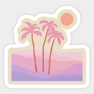 Palm trees sunset Sticker